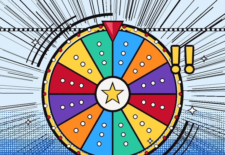 A giant prize wheel